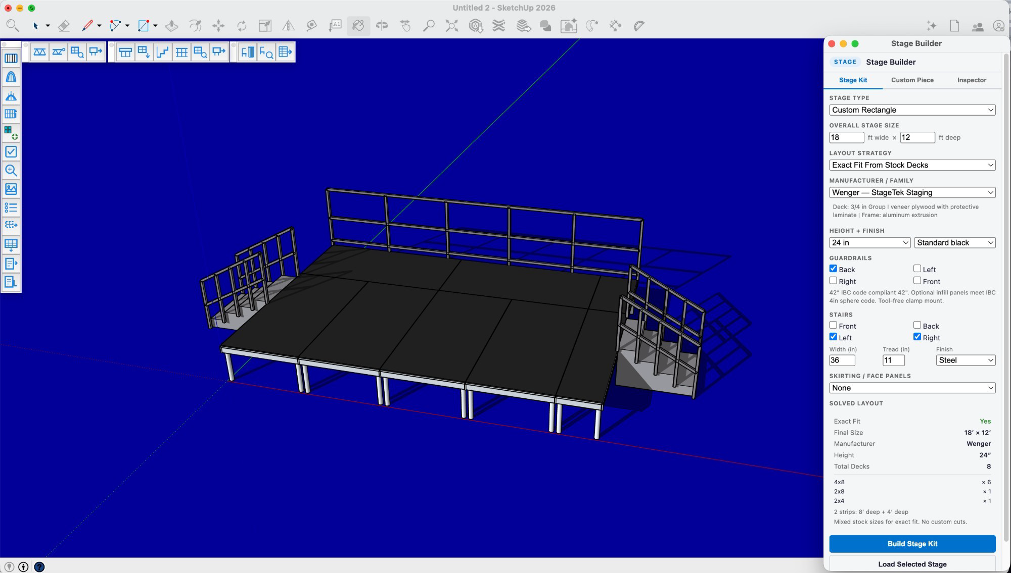 Stage Builder in SketchUp